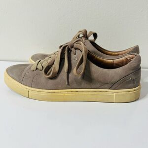 Frye Gray Leather Sneakers Sz 7